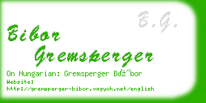 bibor gremsperger business card